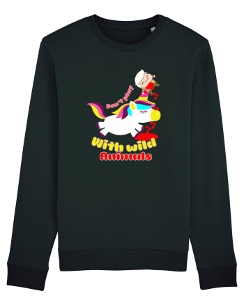 Funny Kawaii Unicorn Black