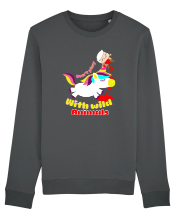 Funny Kawaii Unicorn Anthracite