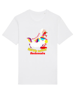 Funny Kawaii Unicorn Tricou mânecă scurtă Unisex Rocker