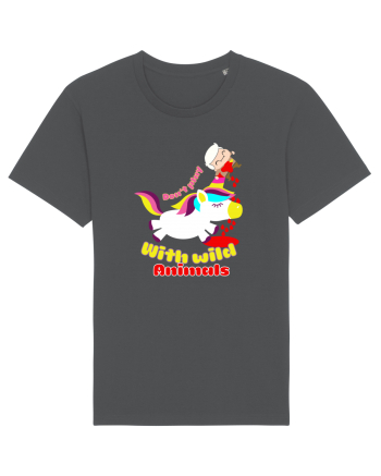 Funny Kawaii Unicorn Anthracite