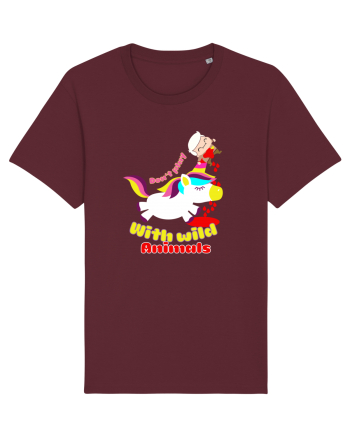 Funny Kawaii Unicorn Burgundy