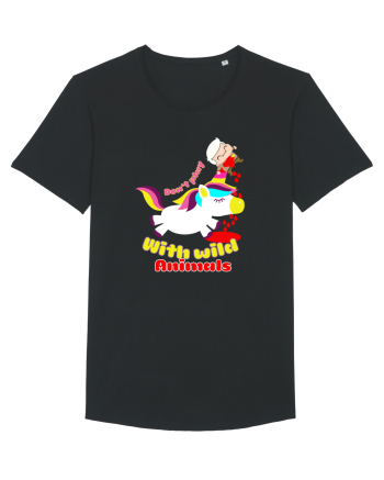 Funny Kawaii Unicorn Black