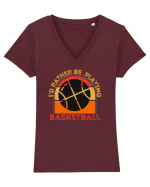For Basketball Lovers Tricou mânecă scurtă guler V Damă Evoker