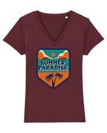 Summer Paradise Tricou mânecă scurtă guler V Damă Evoker