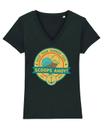 Scoop Ahoy! Tricou mânecă scurtă guler V Damă Evoker