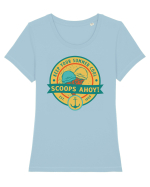 Scoop Ahoy! Tricou mânecă scurtă guler larg fitted Damă Expresser