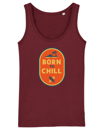  Retro Born To Chill Burgundy