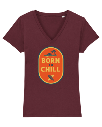  Retro Born To Chill Burgundy