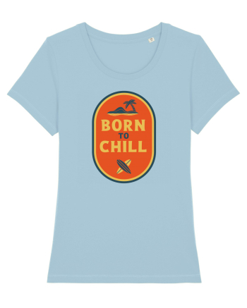  Retro Born To Chill Sky Blue