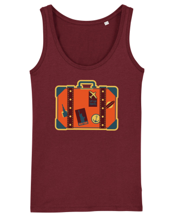Retro Vacation Is On The Horizon Burgundy