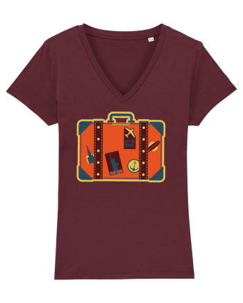 Retro Vacation Is On The Horizon Burgundy