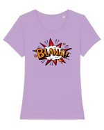 Blana Tricou mânecă scurtă guler larg fitted Damă Expresser