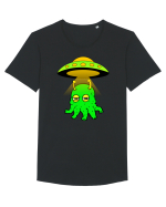 Funny Alien Tricou mânecă scurtă guler larg Bărbat Skater