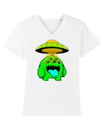 Funny Alien Tricou mânecă scurtă guler V Bărbat Presenter
