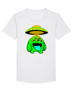 Funny Alien Tricou mânecă scurtă guler larg Bărbat Skater