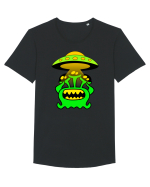Funny Alien Tricou mânecă scurtă guler larg Bărbat Skater