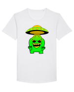 Funny Alien Tricou mânecă scurtă guler larg Bărbat Skater
