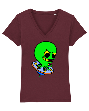 Funny Alien Burgundy