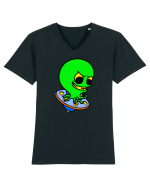 Funny Alien Tricou mânecă scurtă guler V Bărbat Presenter
