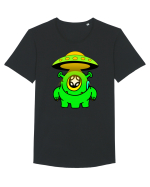 Funny Alien Tricou mânecă scurtă guler larg Bărbat Skater