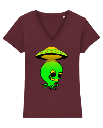 Funny Alien Burgundy