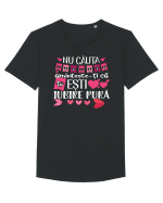 Iubire pura Tricou mânecă scurtă guler larg Bărbat Skater