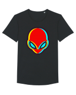 Trippy Alien Tricou mânecă scurtă guler larg Bărbat Skater