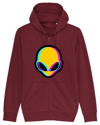 Trippy Alien Burgundy