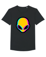 Trippy Alien Tricou mânecă scurtă guler larg Bărbat Skater