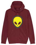 Trippy Alien Hanorac cu fermoar Unisex Connector
