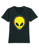 Trippy Alien Tricou mânecă scurtă guler V Bărbat Presenter