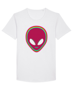 Trippy Alien Tricou mânecă scurtă guler larg Bărbat Skater