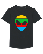 Retro Alien Tricou mânecă scurtă guler larg Bărbat Skater