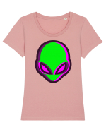 Trippy Alien Tricou mânecă scurtă guler larg fitted Damă Expresser