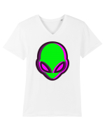 Trippy Alien Tricou mânecă scurtă guler V Bărbat Presenter