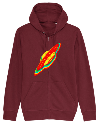 Trippy Retro UFO Burgundy
