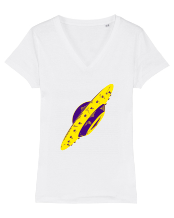 Trippy Retro UFO White