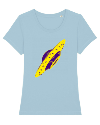 Trippy Retro UFO Sky Blue