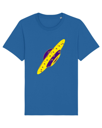 Trippy Retro UFO Royal Blue