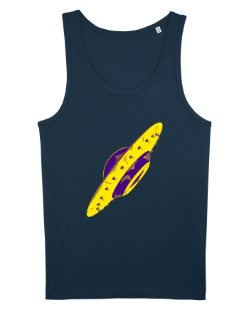 Trippy Retro UFO Navy