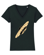  Retro UFO Tricou mânecă scurtă guler V Damă Evoker