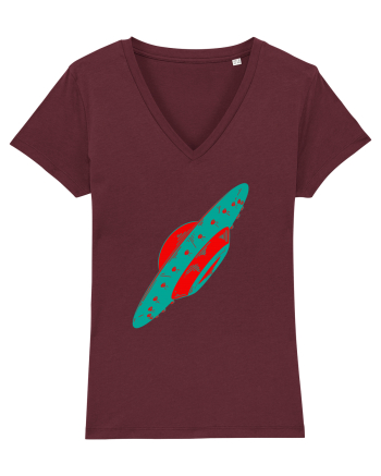  Retro UFO Burgundy