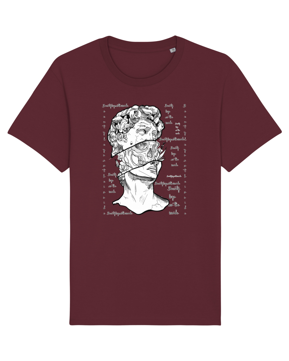 Tricou mânecă scurtă Unisex Rocker Burgundy