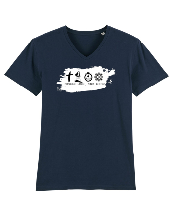 Crucea ma-sii vine iarna white French Navy