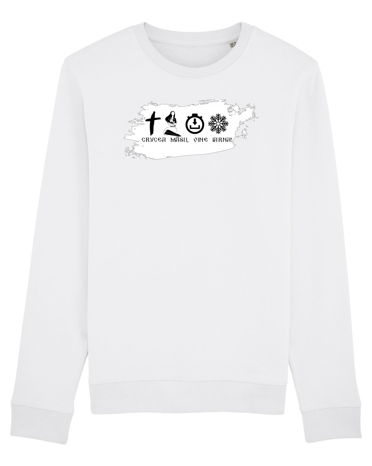 Bluză mânecă lungă Unisex Rise White