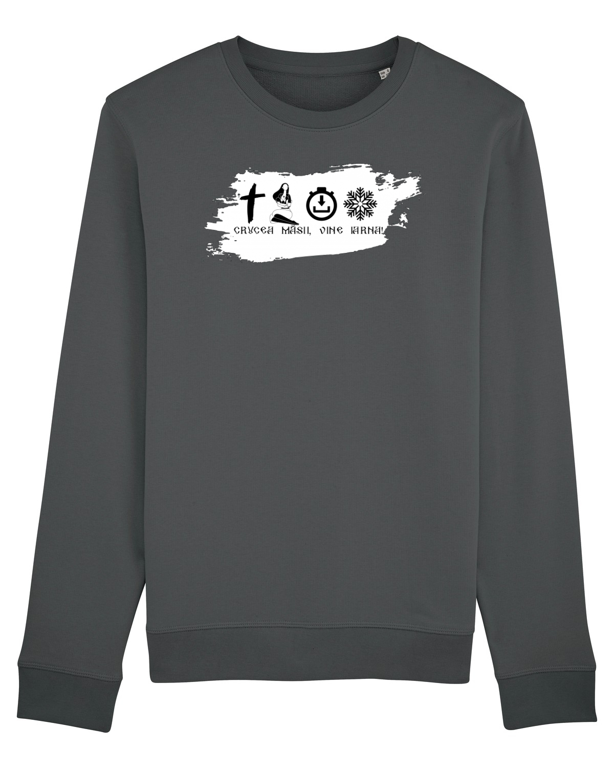 Bluză mânecă lungă Unisex Rise Anthracite