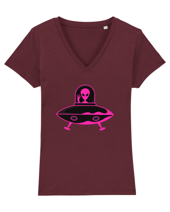 Alien And UFO Burgundy