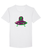  Retro UFO Tricou mânecă scurtă guler larg Bărbat Skater