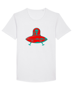  Retro UFO Tricou mânecă scurtă guler larg Bărbat Skater