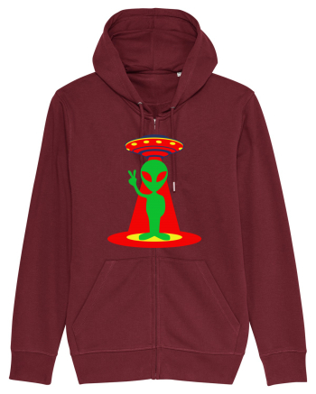 Alien and UFO Burgundy